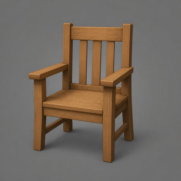 The source image: a single photo of a chair