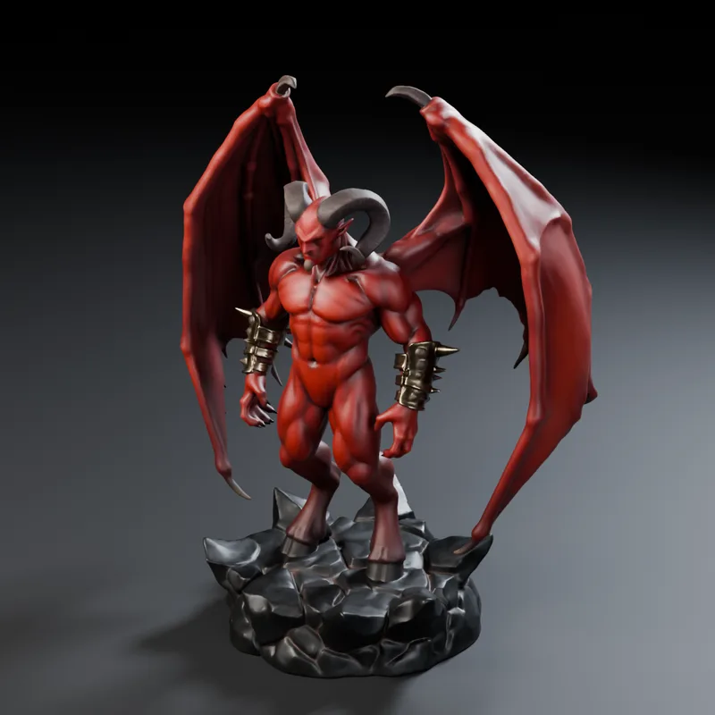 Demon lord, generated with Fine Detail from one picture: studio render