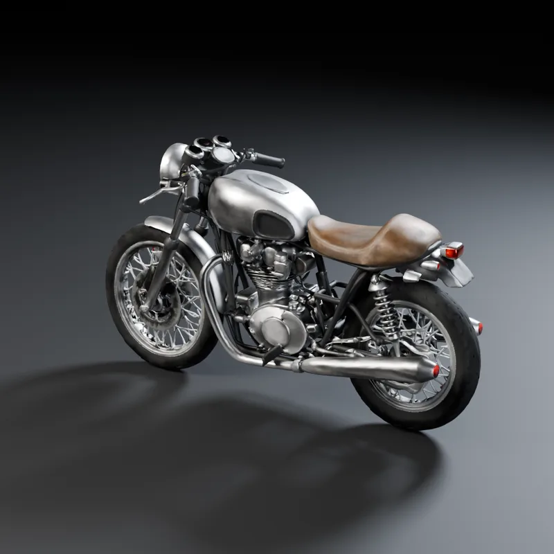 Cafe racer, generated with Fine Detail from one picture: studio render