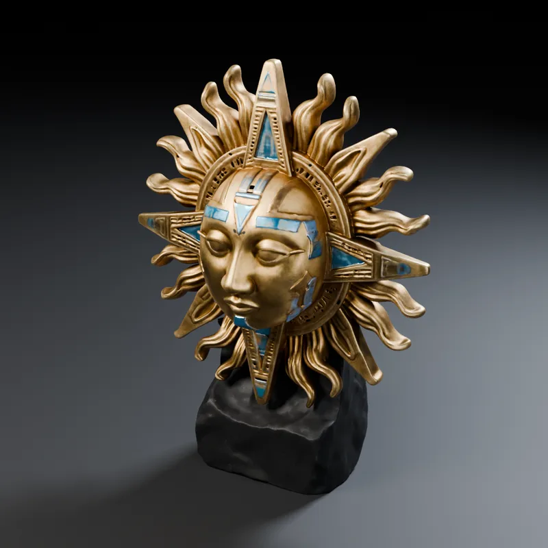 Sun mask, generated with Fine Detail from one picture: studio render