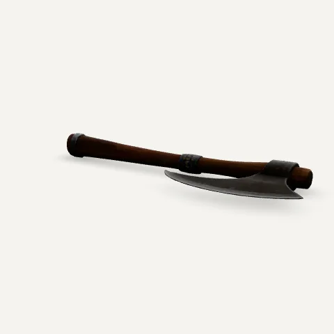 Hand axe, a generated GLB model rendered in the viewer